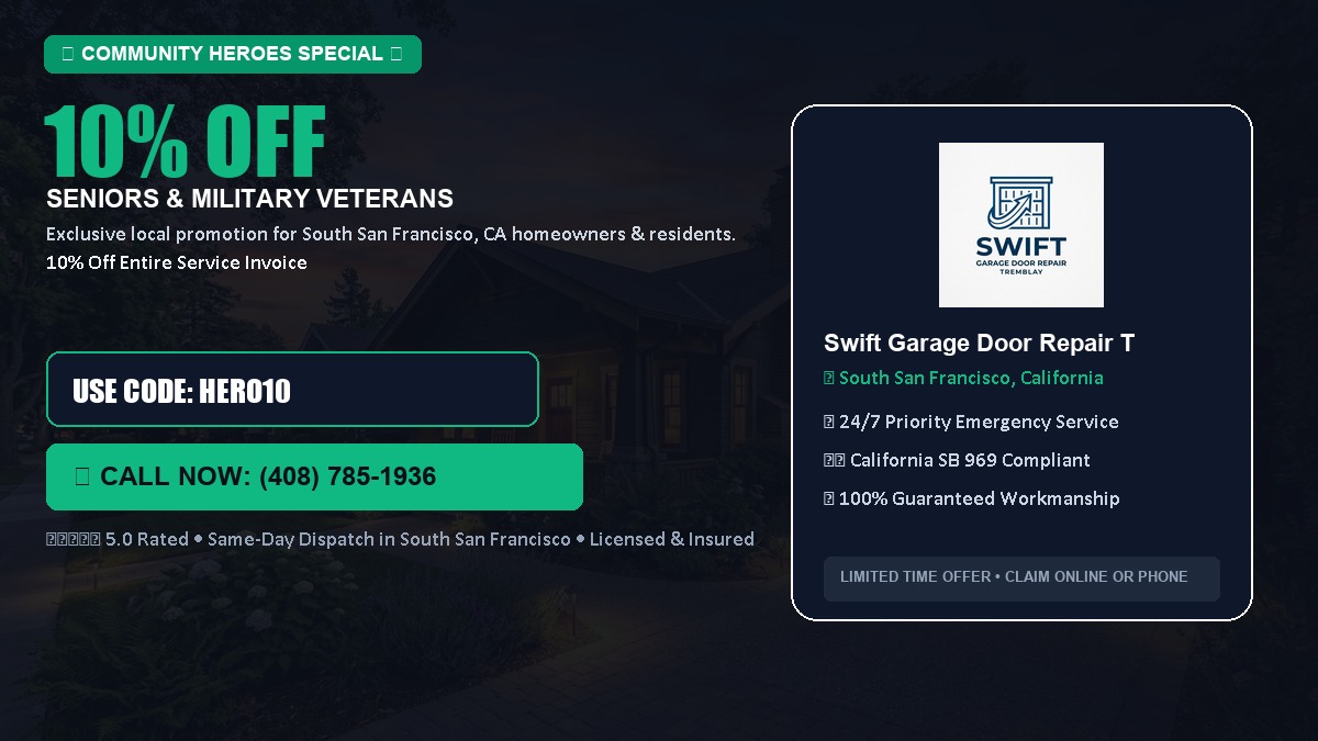 10% OFF Senior Citizens (65+) & Military / Veteran Community Discount in South San Francisco, CA